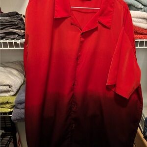 No Boundaries Red Ombre Men's Casual Shirt